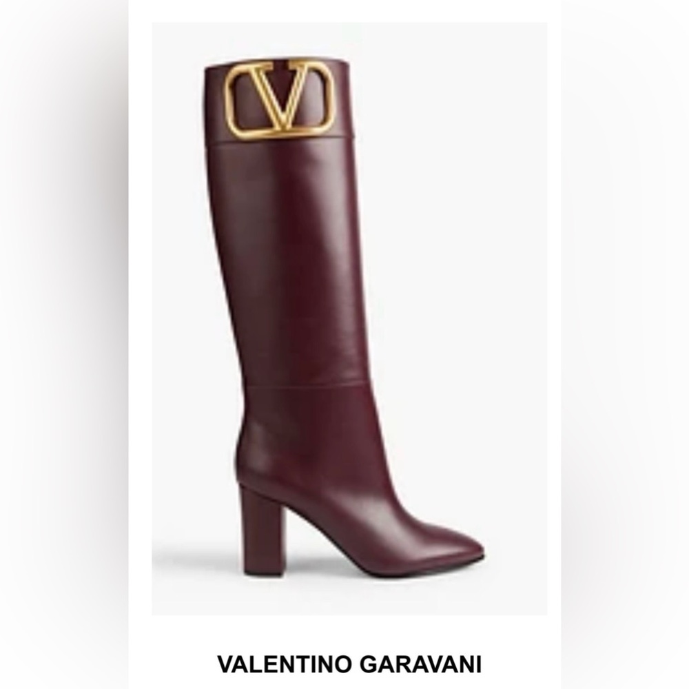 Valentino boots / size 9 BNW , leather knee boots brown